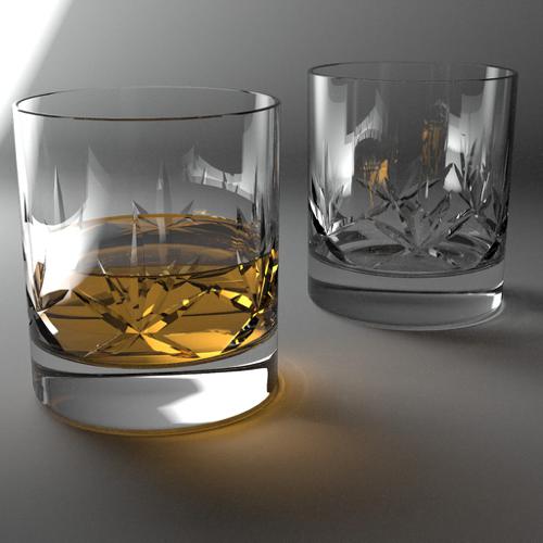 Cut Glass Tumblers (Luxrender) preview image